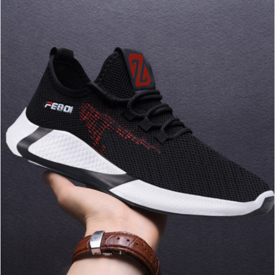 Men's Breathable Casual Mesh Shoes Comfort Increase Lace-Up Non-Slip Low-Top Running Shoes