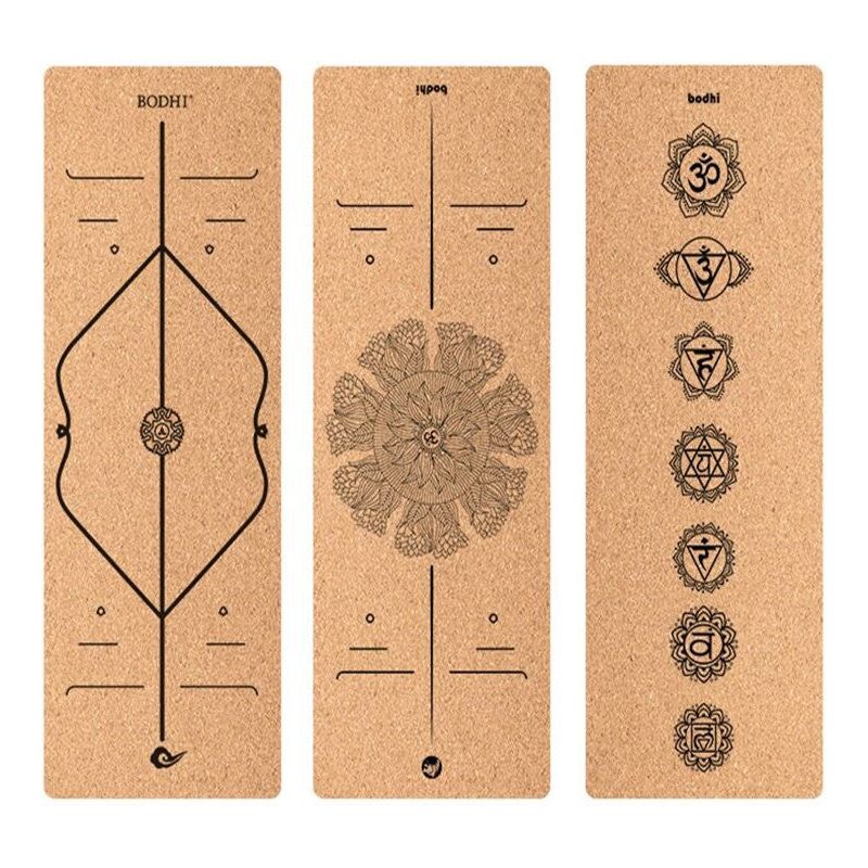 Four Design Printed Cork Yoga Mat 6mm