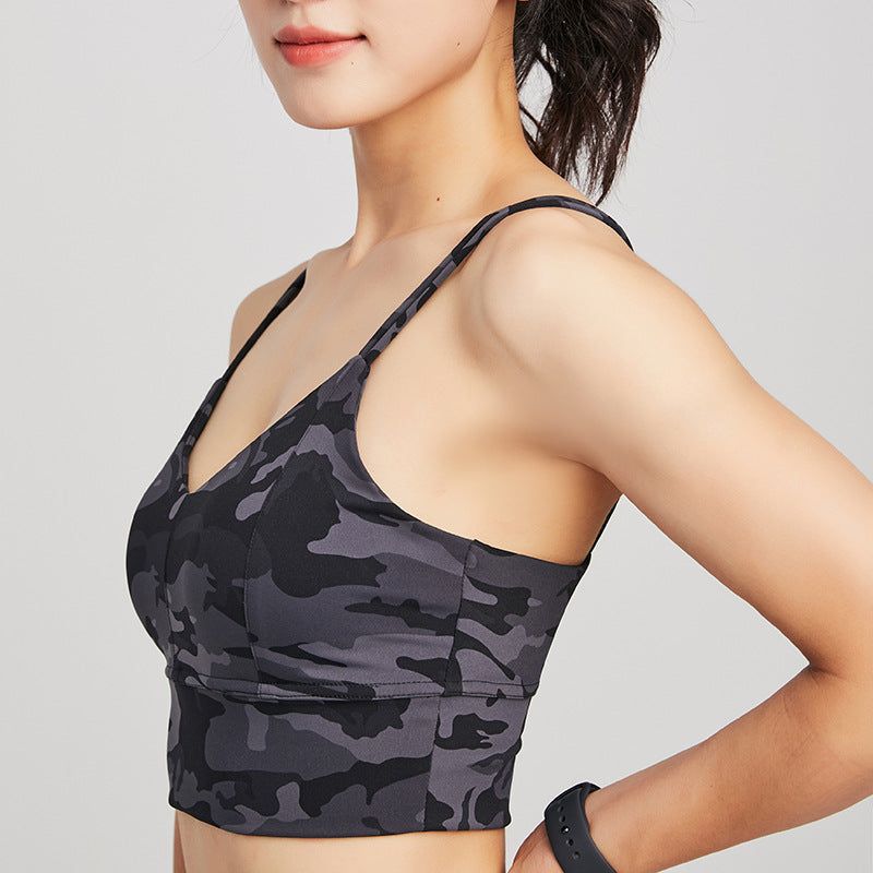 Shockproof Sports Fitness Gather Camouflage Sports Underwear Bra