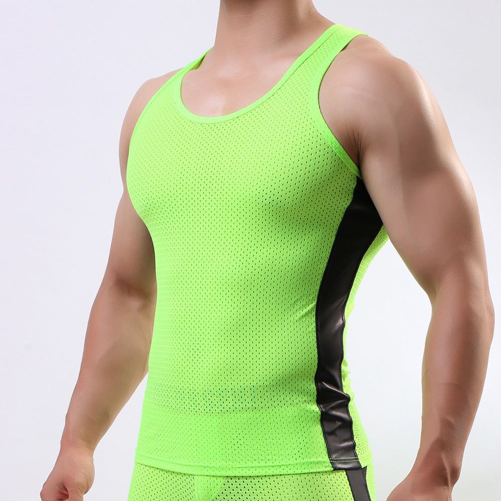 Men's Sports Tank Tops Fitness Mesh Breathable