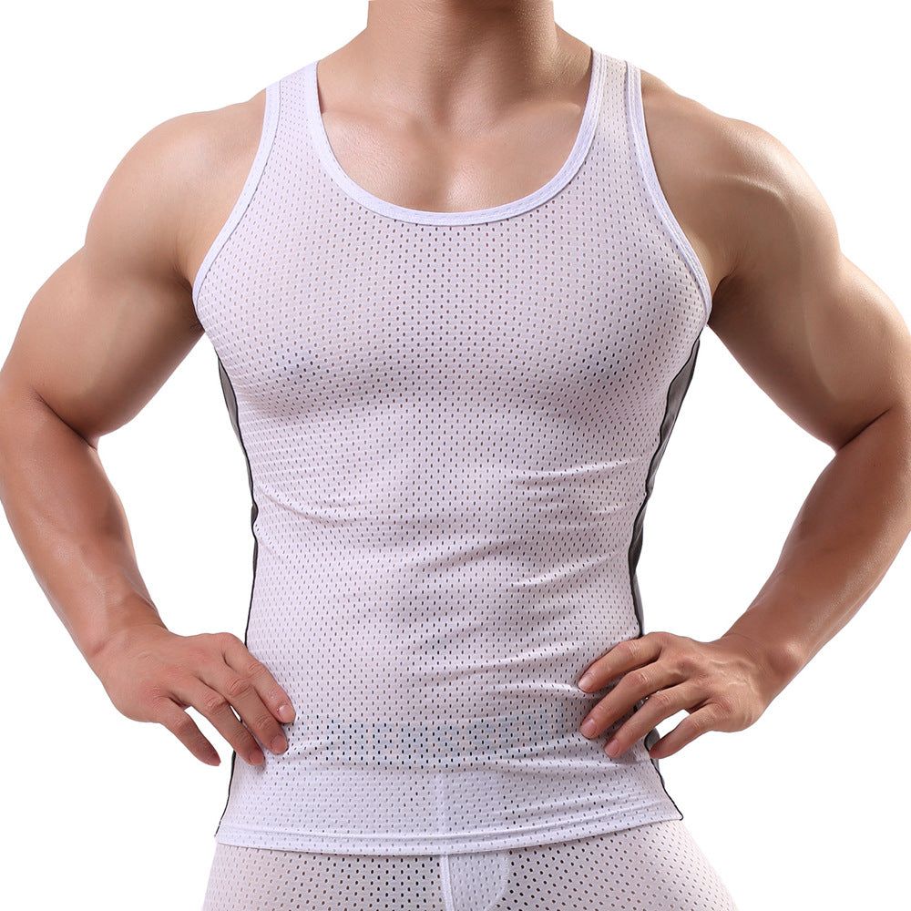 Men's Sports Tank Tops Fitness Mesh Breathable