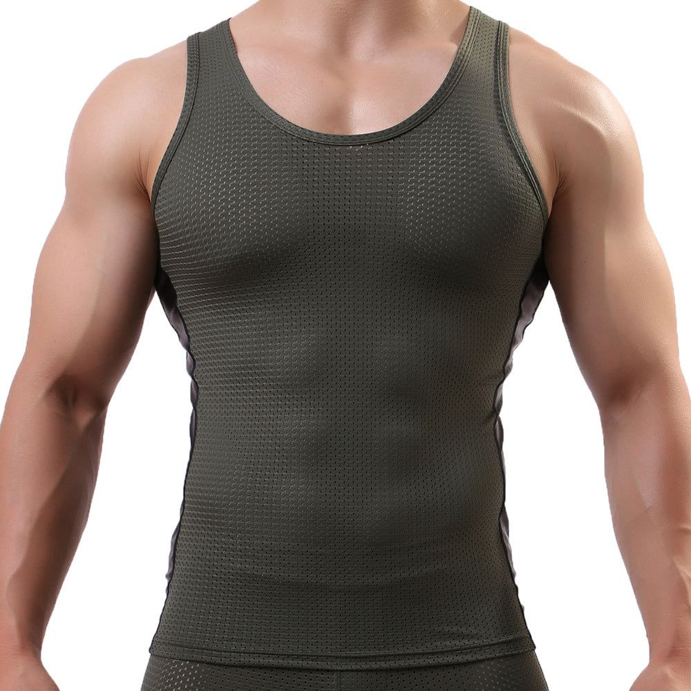 Men's Sports Tank Tops Fitness Mesh Breathable