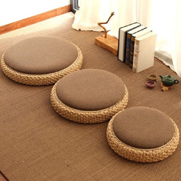 Rattan Cane Meditation Tatami Cushion