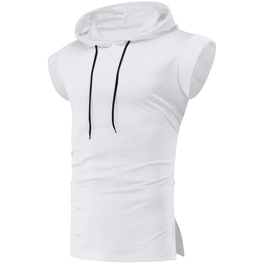 Sports Drawstring Hooded Tank Top