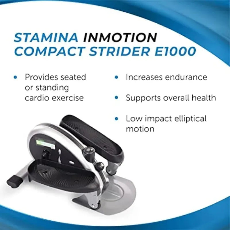 Stamina Inmotion E1000 Compact - Seated Elliptical with Smart Workout App