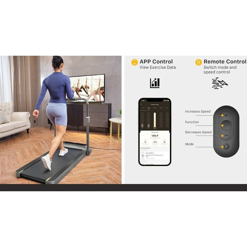 2 in 1 APP Control Walking & Running Underdesk Electric Folding Treadmill 12KM/H