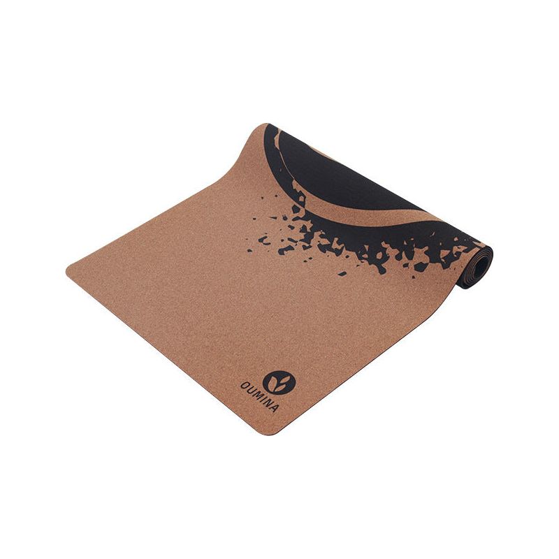 Natural Rubber Anti-slip Printed Cork Yoga Mat 5mm