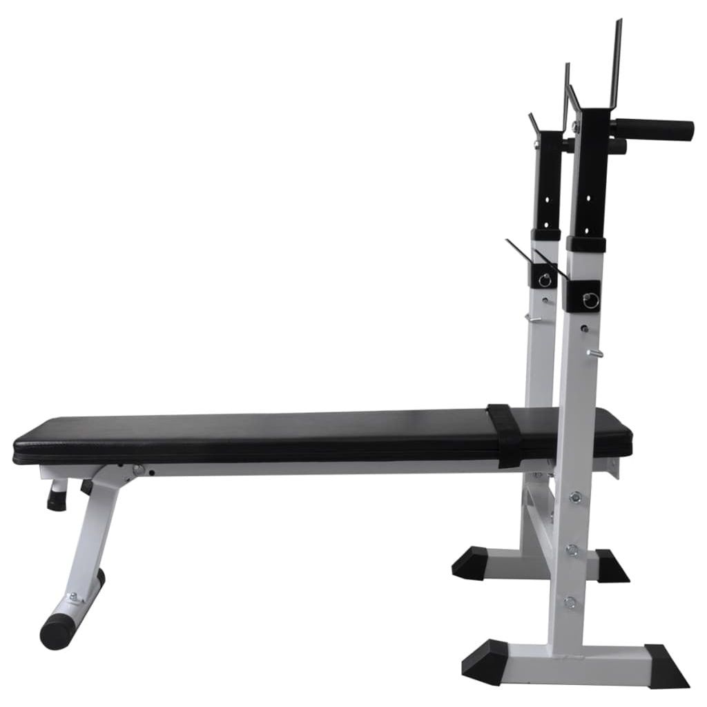 Workout Bench with Weight Rack, Barbell and Dumbbell Set198.4 lb