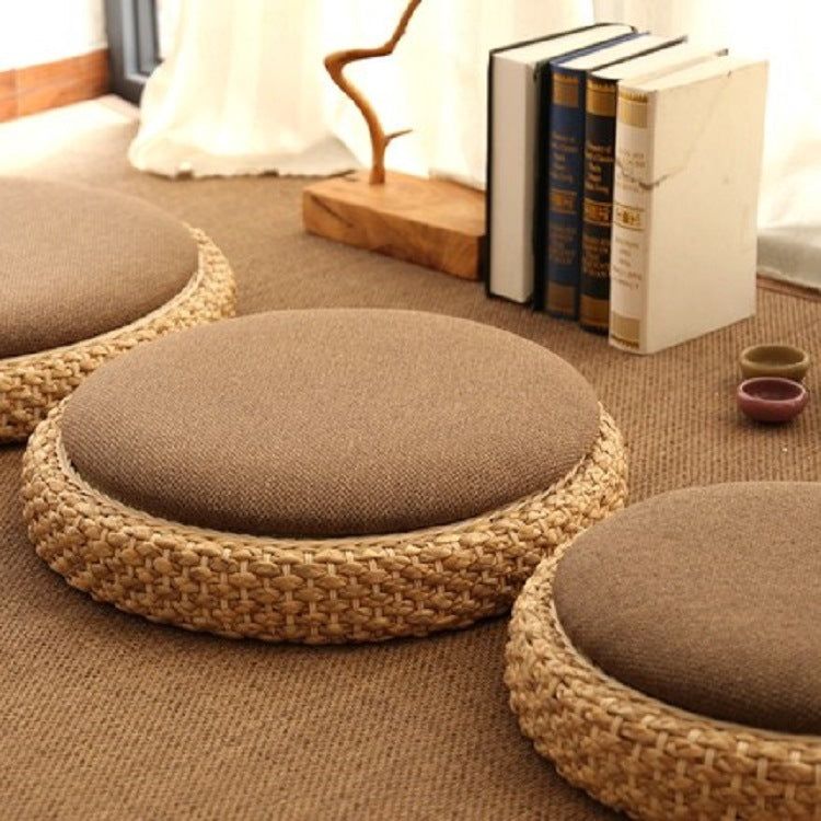 Rattan Cane Meditation Tatami Cushion