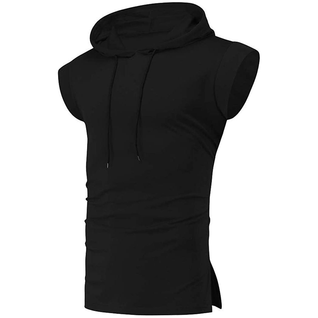 Sports Drawstring Hooded Tank Top