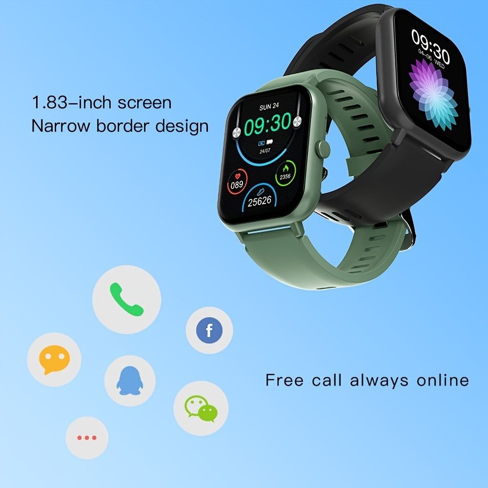 Smart Watch With 100+Sport Modes/Heart Rate Sleep Monitoring/Waterproof