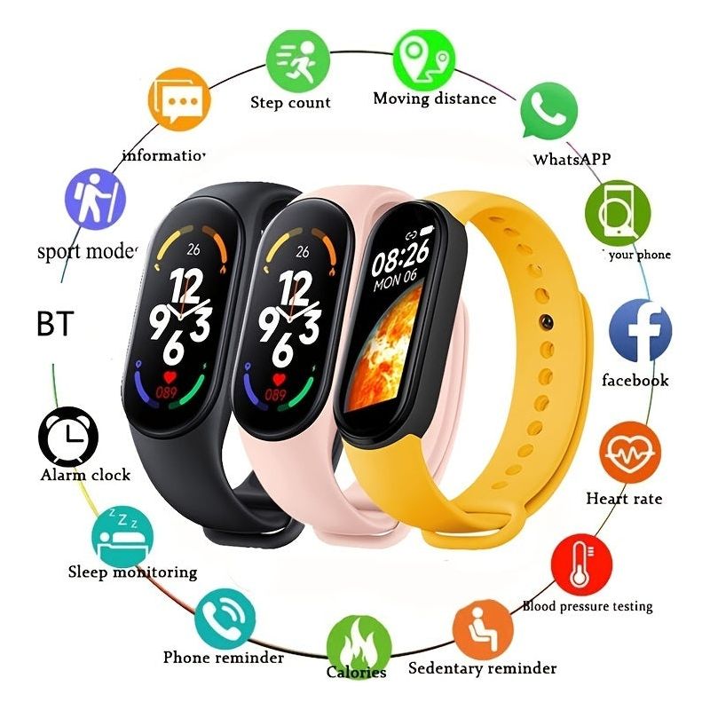 Heart Rate Blood Pressure Measurement Waterproof Smart Watch