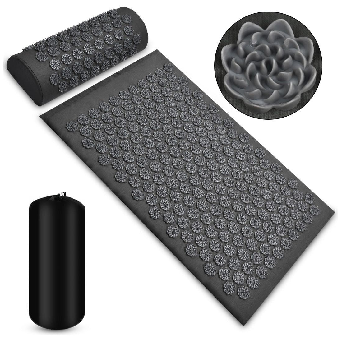 Acupressure Needles Massage Mat With Pillow Set For Back/Neck Pain Relief.