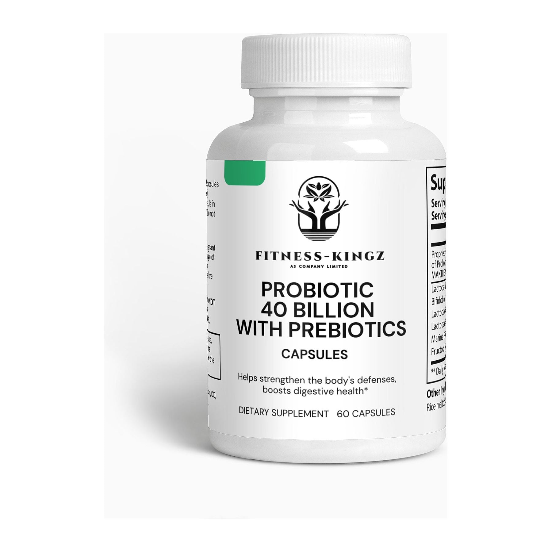 Fitness-Kingz Probiotic 40 Billion with Prebiotics