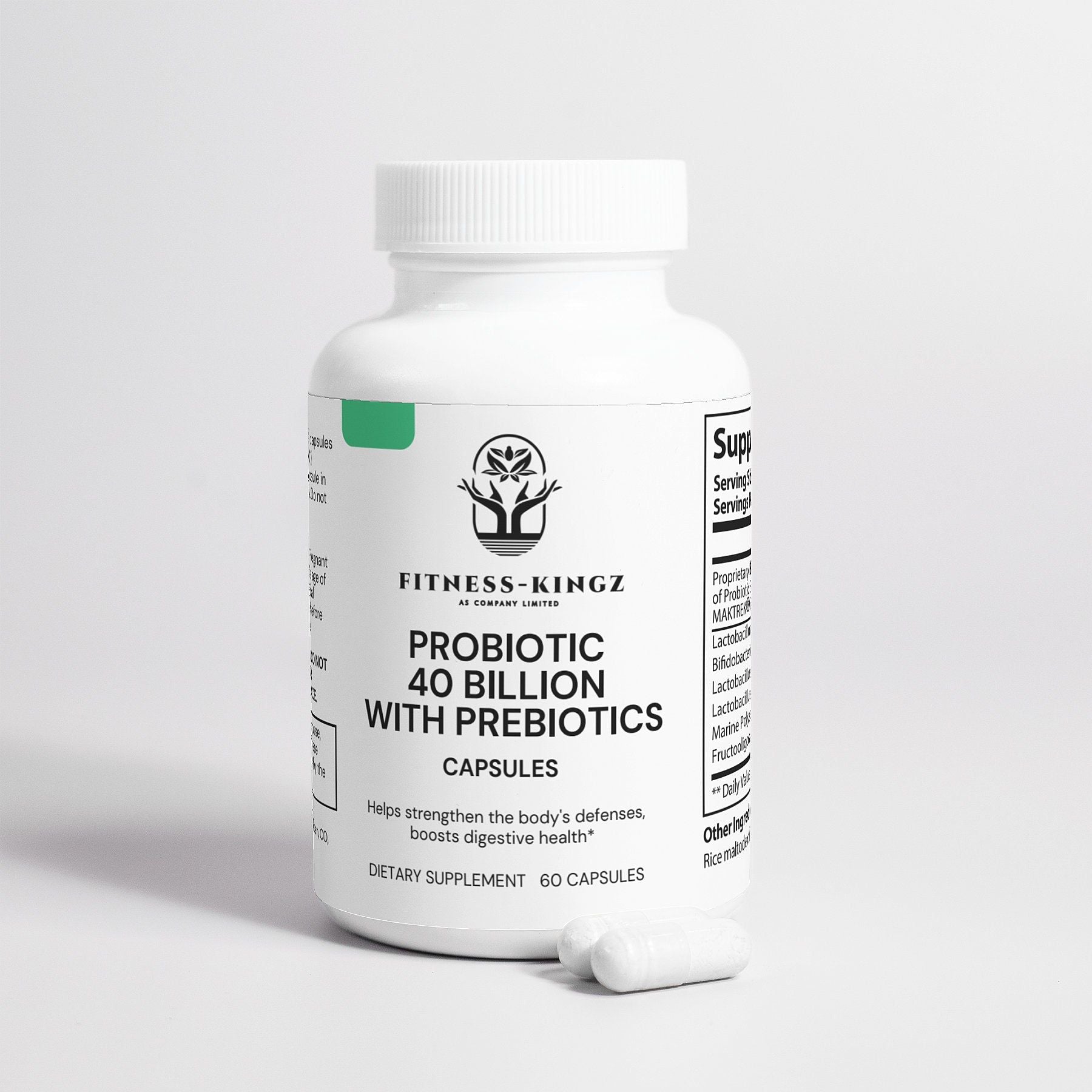 Fitness-Kingz Probiotic 40 Billion with Prebiotics