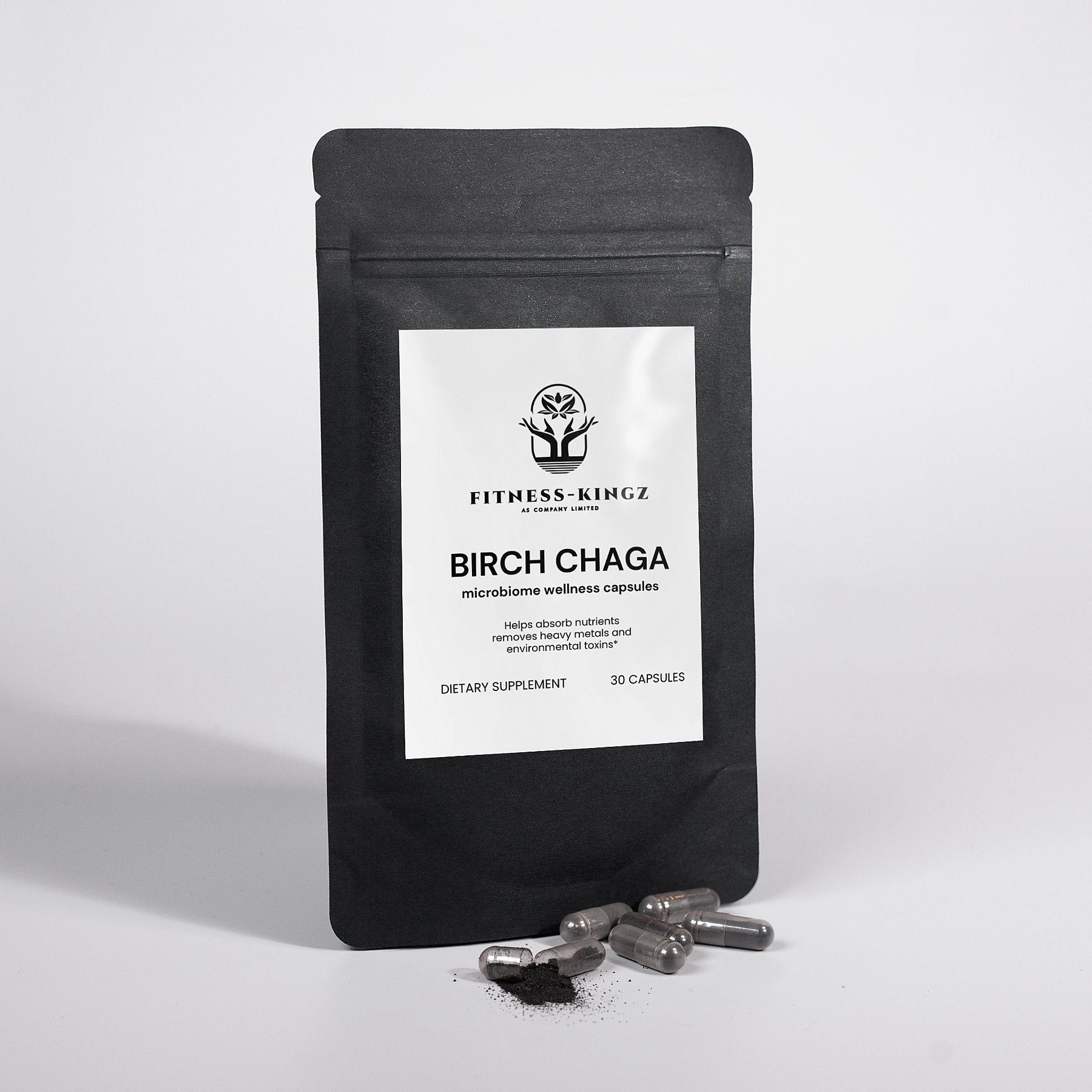 Fitness-Kingz Birch Chaga Microbiome Wellness Capsules