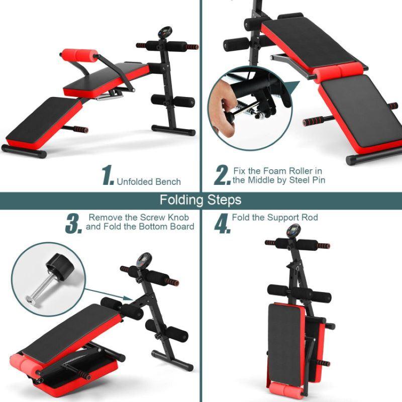 Multi-Position Adjustable Strength Training Bench for Home Gym