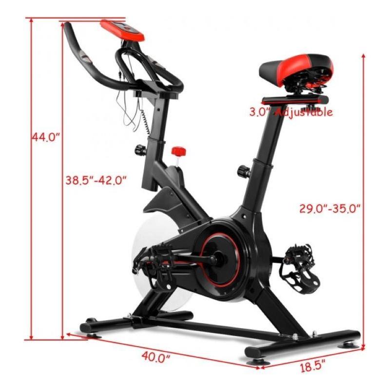 Indoor Stationary Sports Bicycle With Heart Rate Sensor And LCD Display