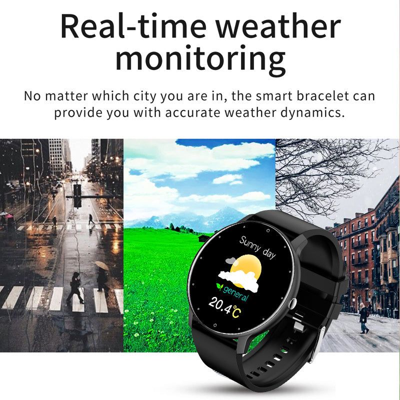 Full Touch Screen Sport Fitness Watch IP67 Waterproof Bluetooth For Android IOS