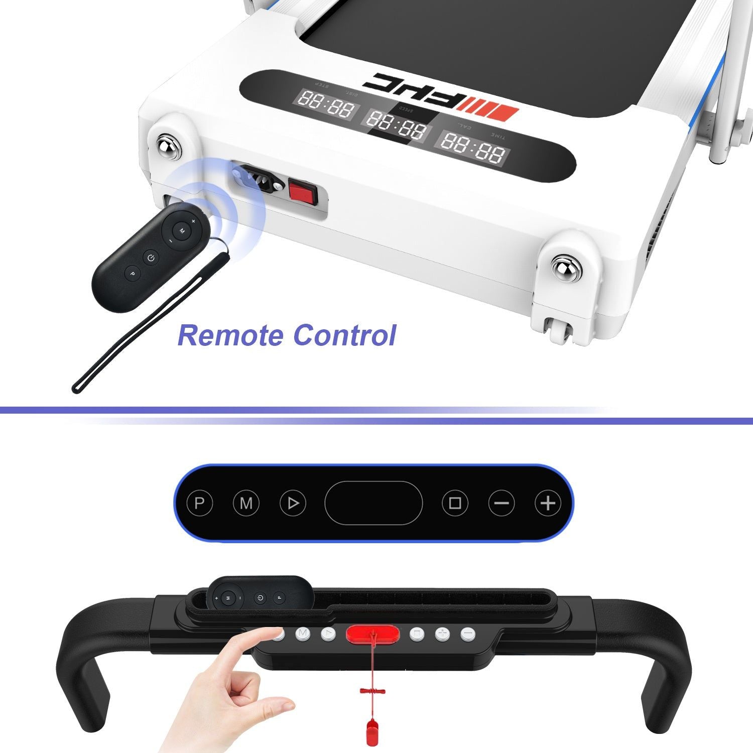 FYC 2 in 1 3.5 HP Folding Treadmill Remote Control & LED Display