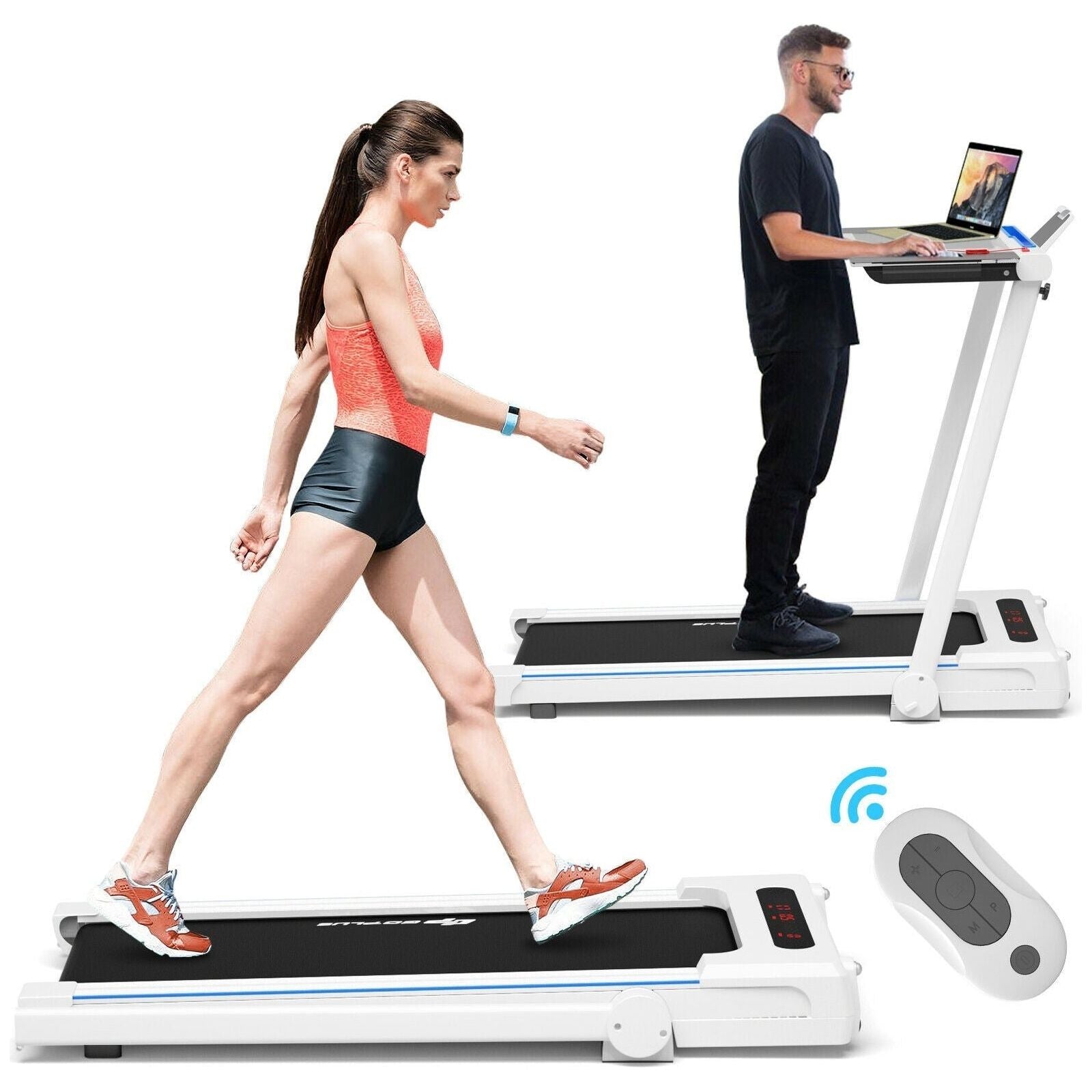 2.25HP Folding Treadmill Running Machine with Table Speaker Remote