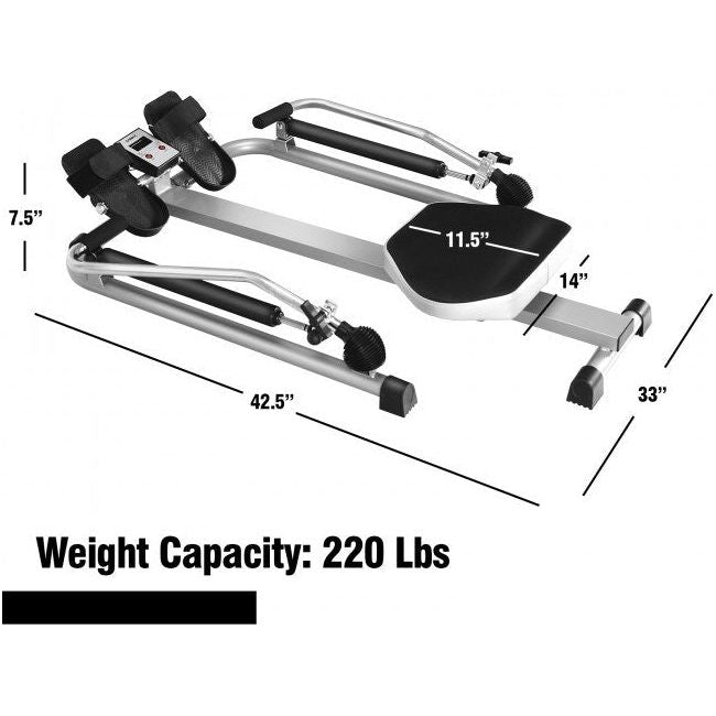 Adjustable Double Hydraulic Resistance Rowing Exercise  Fitness Machine